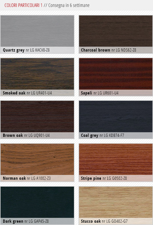 Colori infissi pvc - Consegna 6 settimane